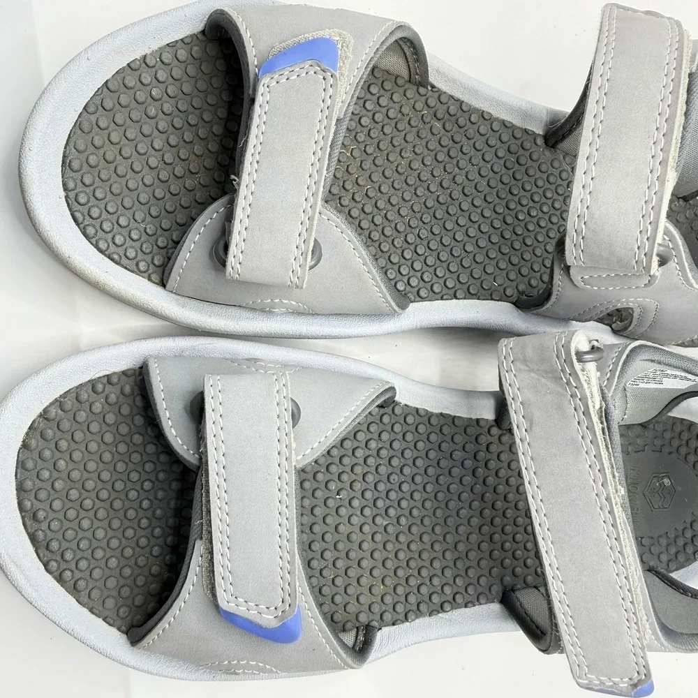 Khombu‎ Mens Sport Sandals Grey Blue Adjustable Straps Outdoor 1099420 Coral 10M
